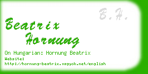 beatrix hornung business card
